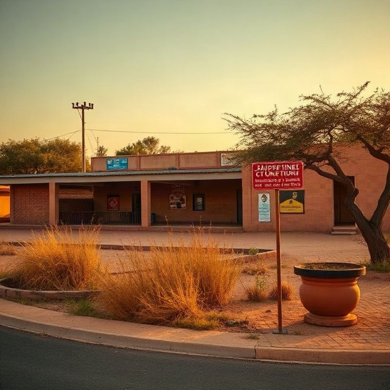 Commercial plot boundary in Garissa in afternoon light